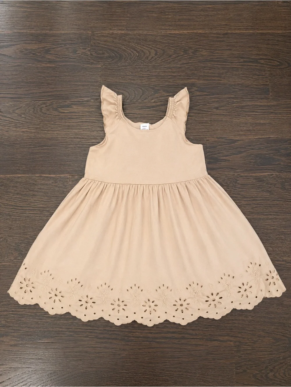 Baby Gap Girls' Cream Eyelet Hem Summer Dress